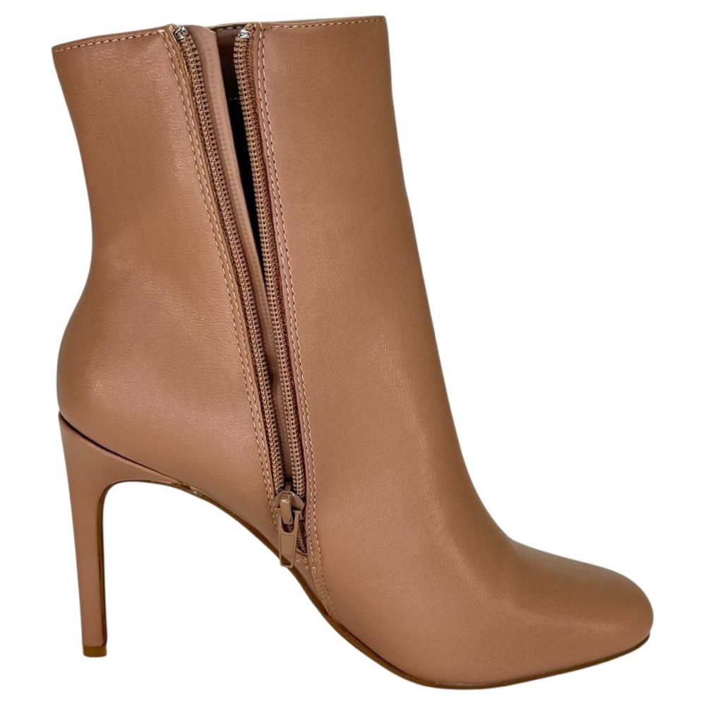 Journee Collection Silvy Tan Faux Leather Heeled Womens Booties Size 7.5M - Picture 7 of 11